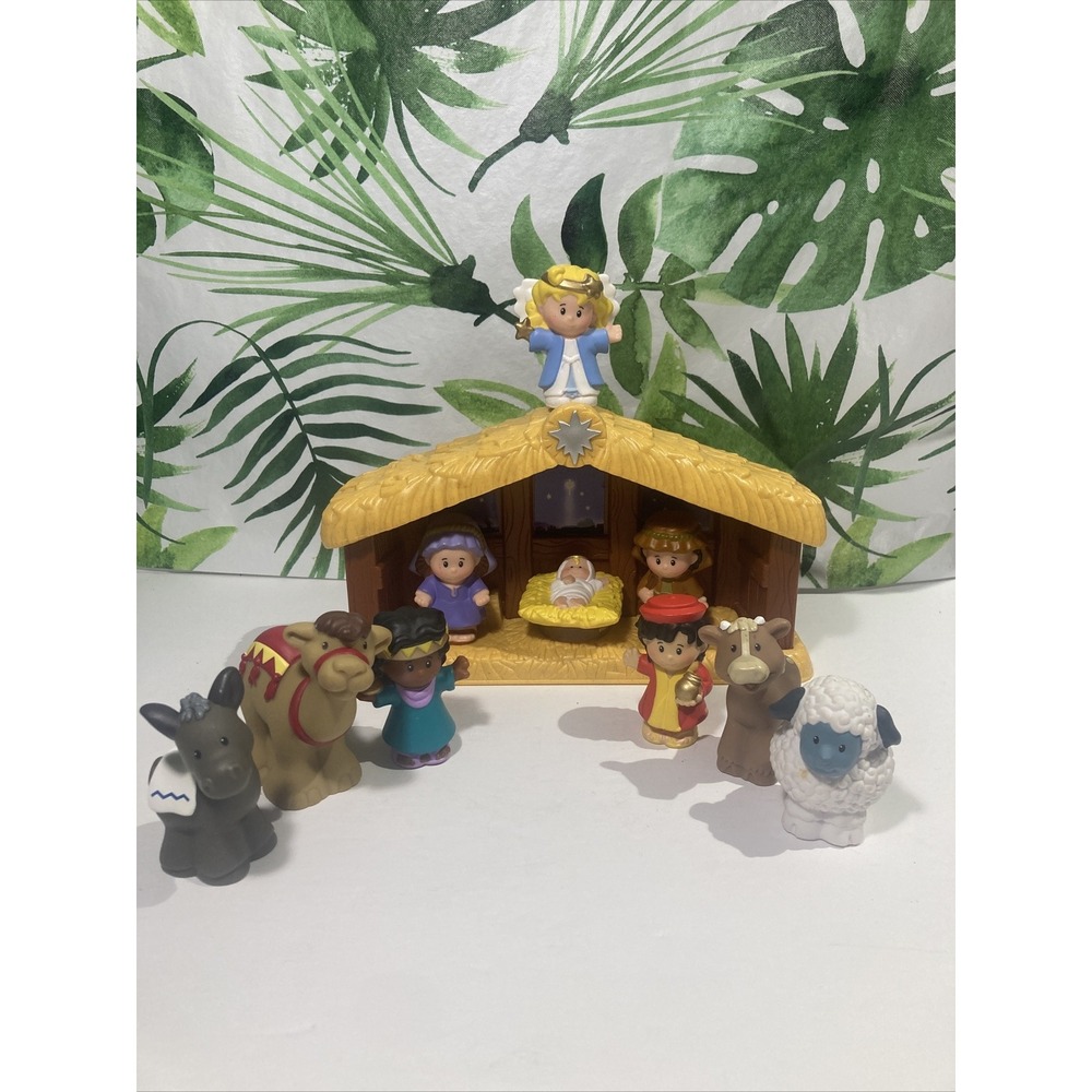 Fisher-Price Little People Christmas Nativity, 4 Animals, 6 People, Manger